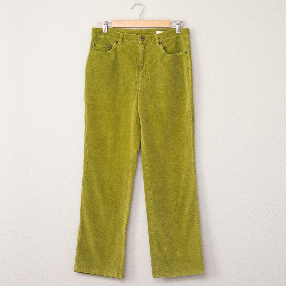 Talbots Corduroy Stretch Green Pants